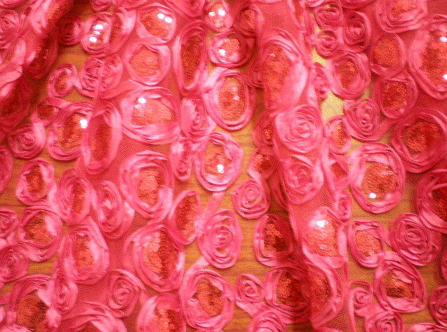 5. Fuchsia Ribbon Flower Sequins